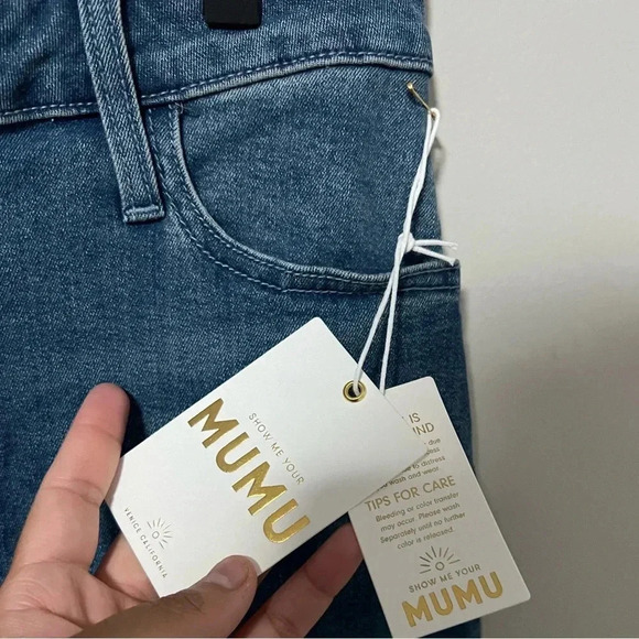 NWT Show Me your Mumu Reba Denim Maxi Skirt size 27 - Picture 6 of 16